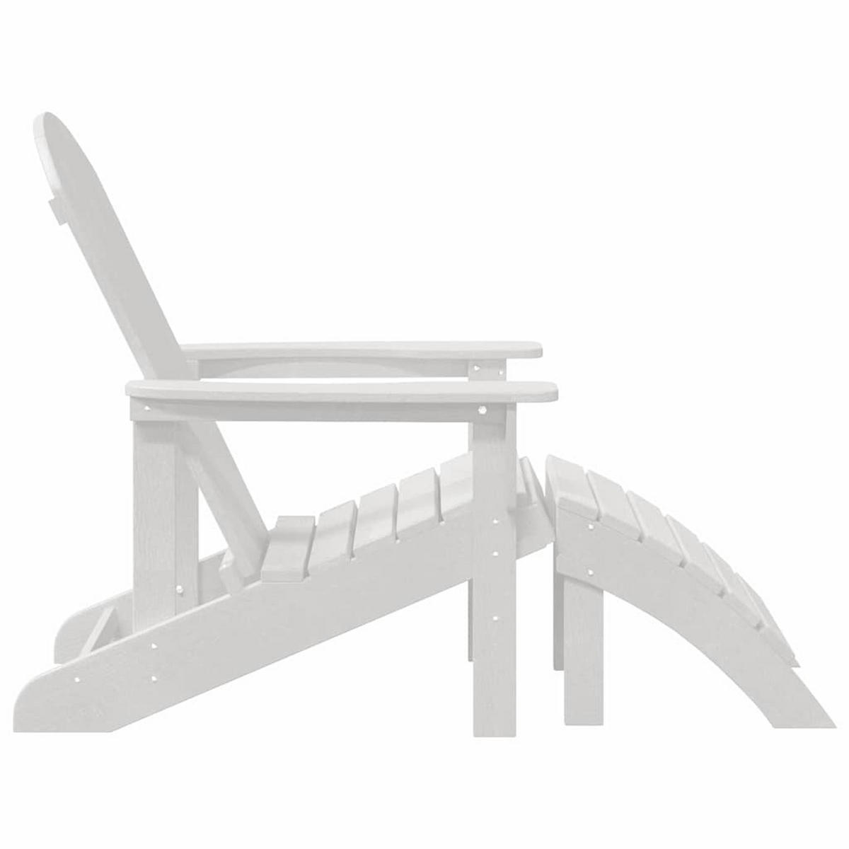 ADIRONDACK-STUHL Weiss 82/74/92 Cm Hdpe - Weiß, Kunststoff (74/92/82cm) - vidaXL