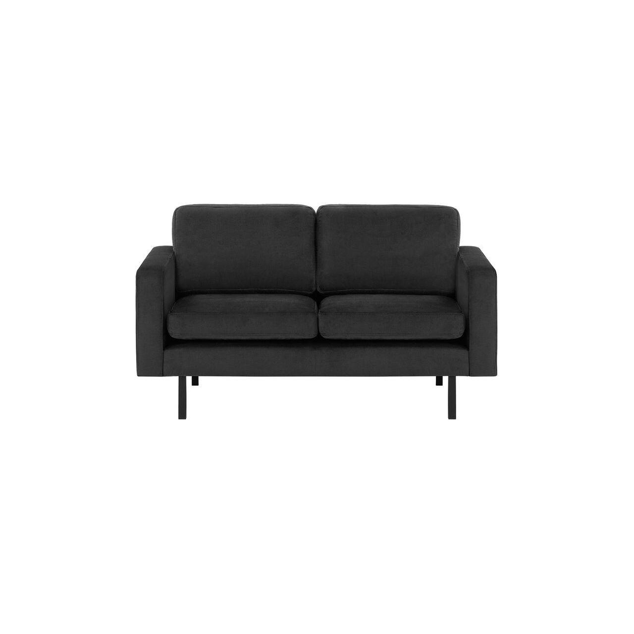 ZWEISITZER-SOFA Lioni-Kronos 7 - Schwarz, Holz/Textil (143/84/94cm)