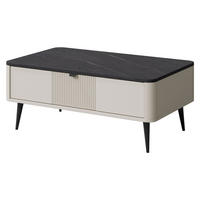 COUCHTISCH Marly RE16 - Kaschmir/Schwarz, Holzwerkstoff/Metall (60/100/42cm) - MIRJAN24