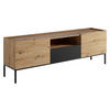 TV-ELEMENT Como 180 2D1SZ - Schwarz/Eiche Artisan, Holzwerkstoff/Metall (180/60/42cm) - MIRJAN24