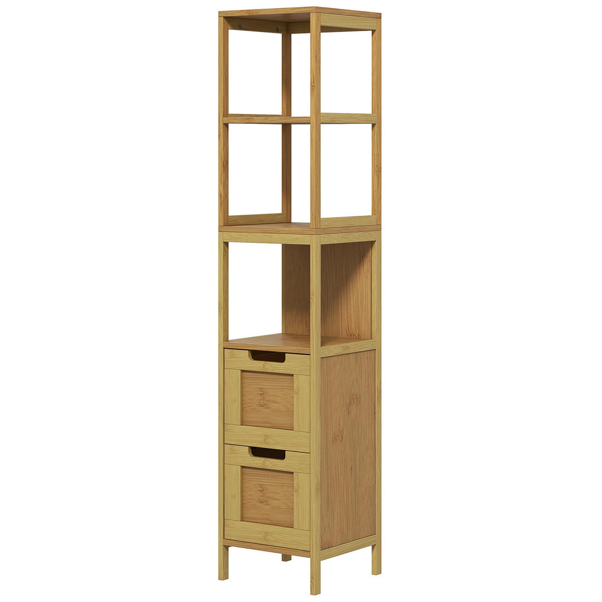 HOCHSCHRANK DE-12386 30/30/144 cm Bambus Natur - Naturfarben, Holzwerkstoff (30/144/30cm) - ComfortXL