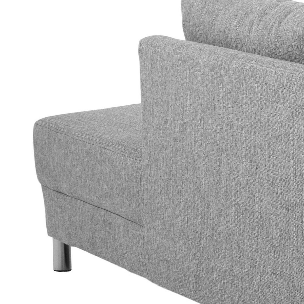 ECKSOFA hellgrau - Grau, Textil (287/221cm) - ebuy24