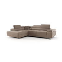 ECKSOFA Monaro Mit Schlaffunktion - Beige, Holzwerkstoff/Textil (275/202cm) - Fun Möbel