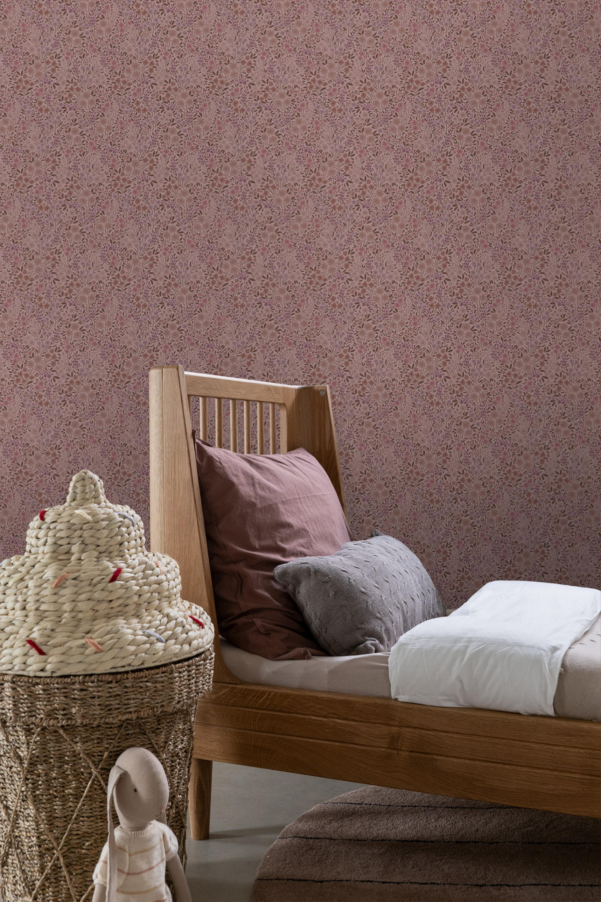 TAPETE Blumen 53 cm x 10.05 m - Lila, Papier (53/0.1cm) - ESTAhome