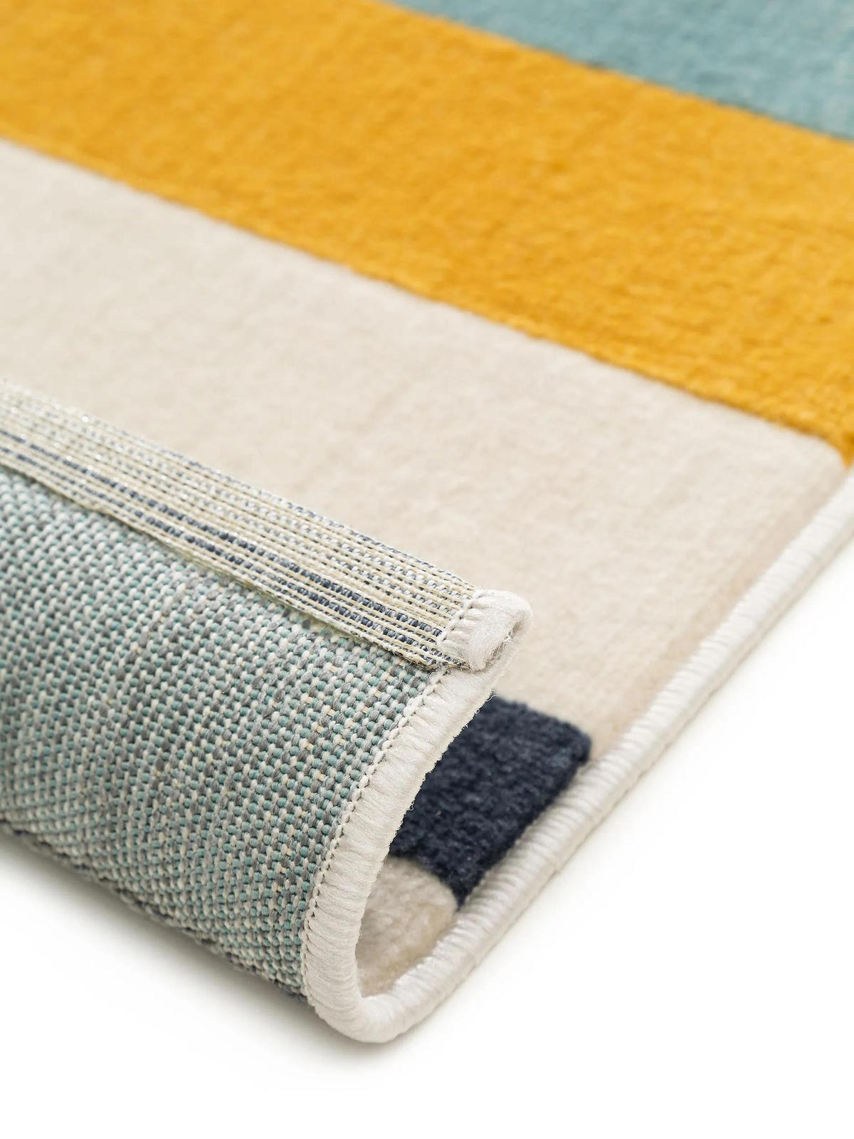 TEPPICH Dessert Blau/Gelb 120x170 cm - Blau, Textil (120/170cm) - benuta Pop