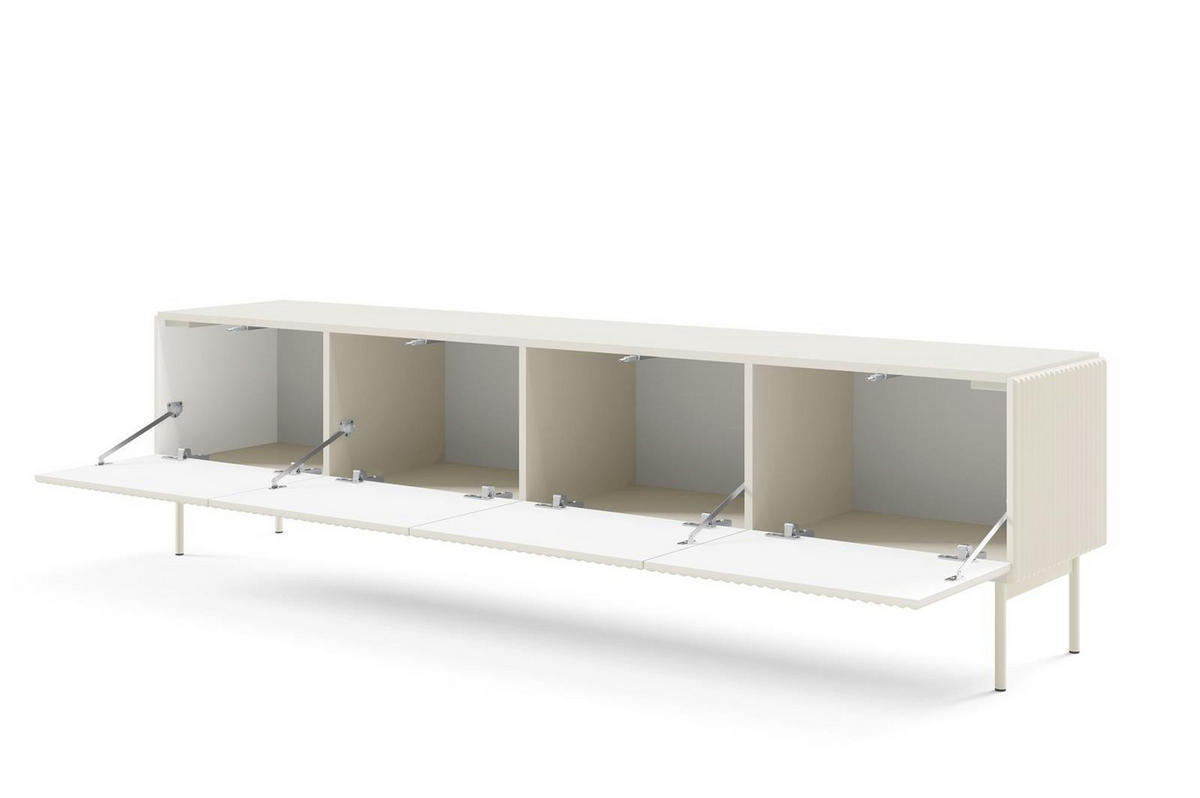 RTV-SCHRANK Tutti Kaschmir, breite TV-Tisch - Kaschmir, Holzwerkstoff/Metall (195/51/40cm) - Bettso