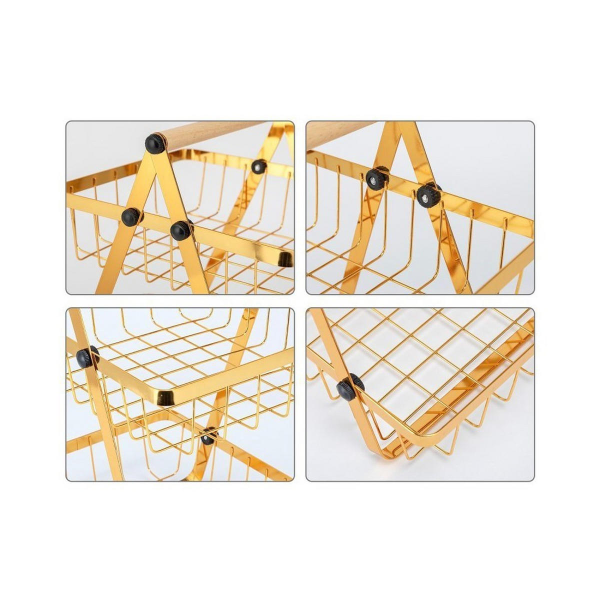 OBSTKORB Gold 31.5/20/30 cm E8180 - Goldfarben, Metall (31.5/30cm) - Elitehoff