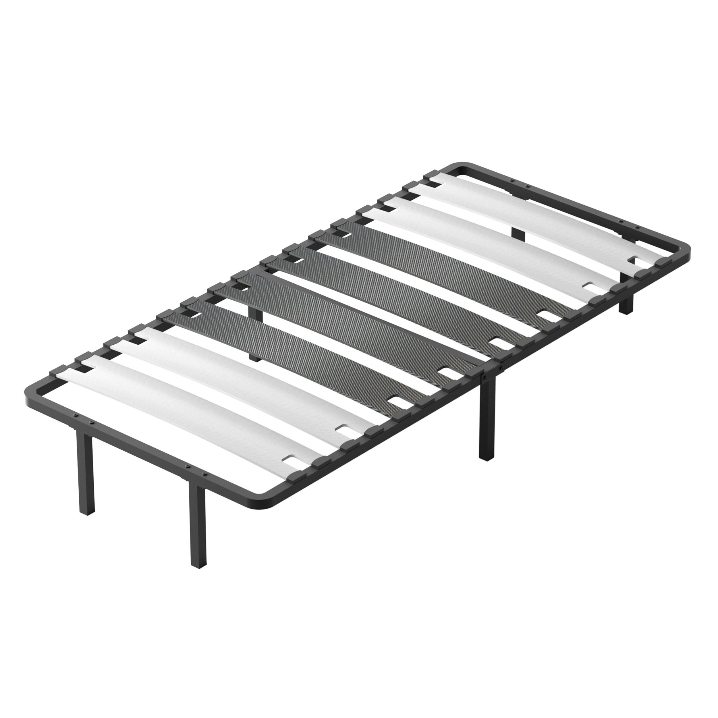 BOXSPRINGBETT stabil, 90/190 cm, mit Lattenrost und 6 stabilen Füßen, für Erwachsene - Multicolor, Metall (90/190cm) - DEWINNER