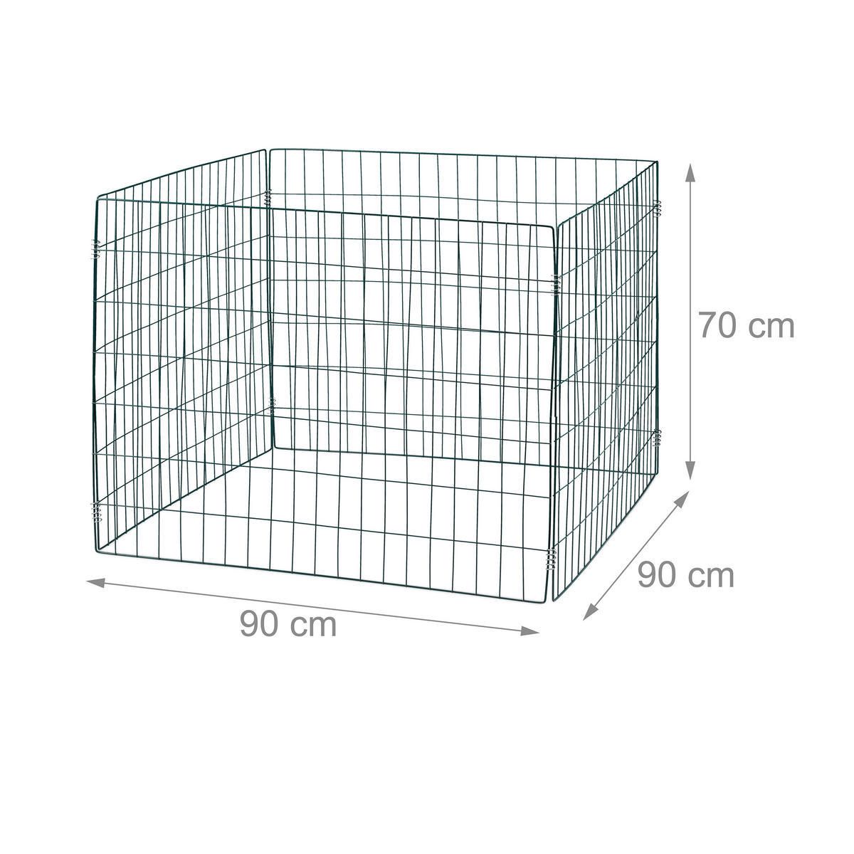 KOMPOSTÉR tmavozelený 3-dielna-sada oceľ 560 l - tmavozelená, kov (90/70/90cm) - Relaxdays