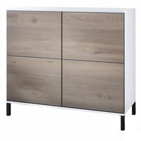 KOMMODE Rova Eiche Nordic - Silbereichenfarben, Holzwerkstoff (92.5/83.5/35cm) - Vladon
