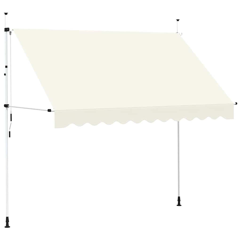 MARKISE Einziehbare Handbetrieben 300 Cm Cremeweiss - Creme, Textil (120/300cm) - vidaXL