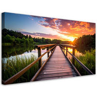 LEINWANDBILD Landschaften 120x60cm - Multicolor, Textil (120/60cm) - Feeby