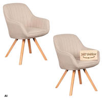 ESSZIMMERSTUHL Matera 2er-Set FSC®100% - Beige/Schwarz, Naturmaterialien/Textil (59/89/61cm) - Mr. Deko