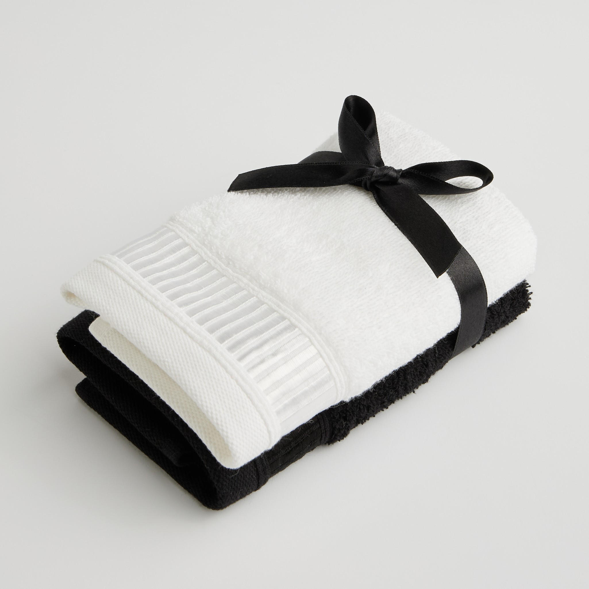 GÄSTETUCH-SET Alicanty - Schwarz, Textil (30/50cm) - home&you