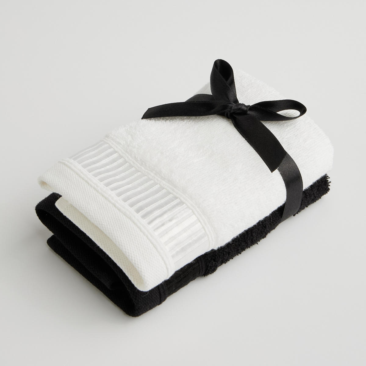 GÄSTETUCH-SET Alicanty - Schwarz, Textil (30/50cm) - home&you