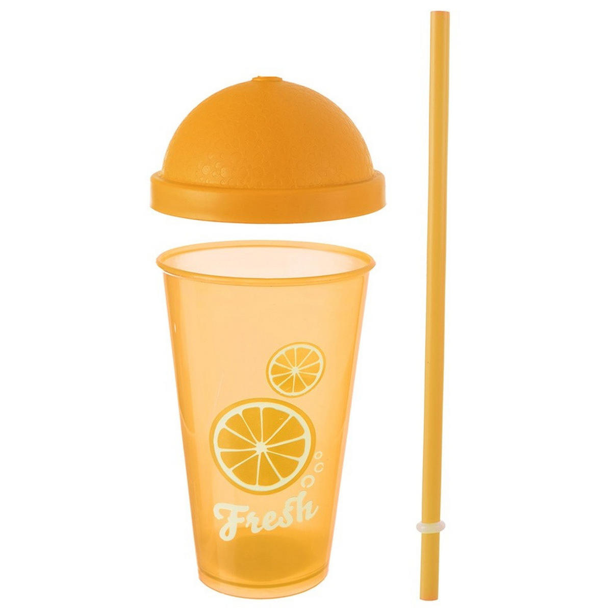 TRINKBECHER ZITRUS, Kunststoff, orange, 450 ml - Gelb, Kunststoff (0.45L) - Orion 