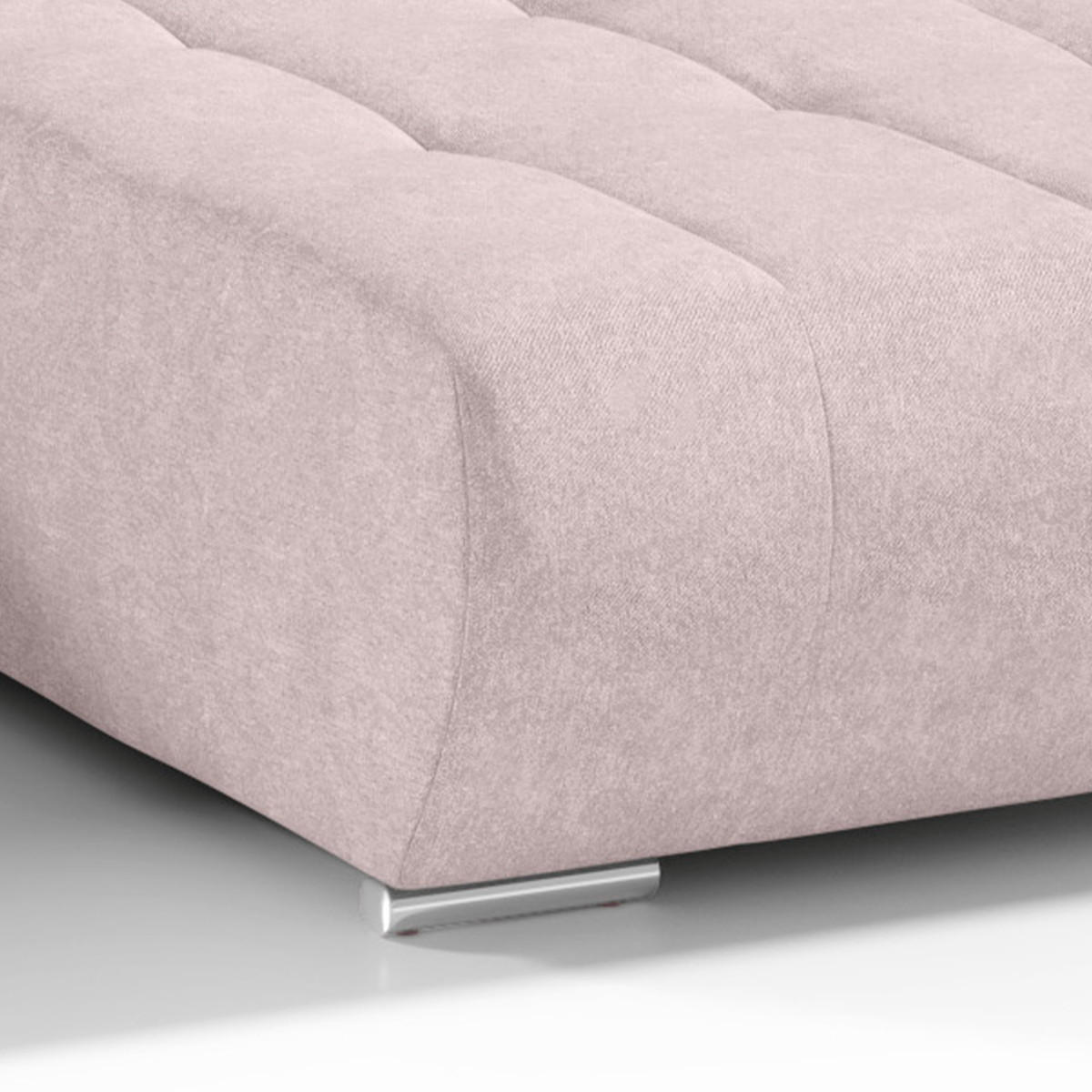 PANORAMASOFA Jonas 5 Sitzplätze Rose - Pink, Holzwerkstoff (350/85/185cm) - Petits-meubles