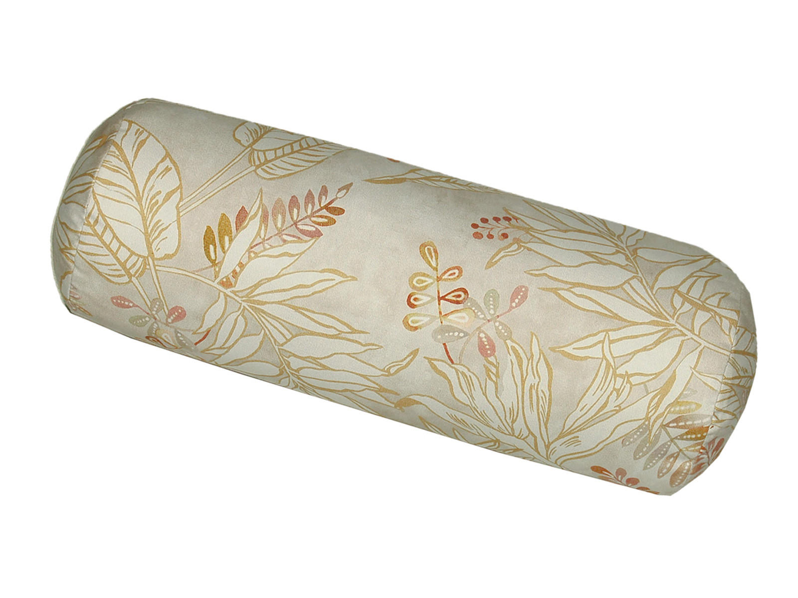 NACKENROLLENHÜLLE Blattgold taupe 100% Baumwolle 15/40 cm - Taupe, Textil (15/40cm) - beties Heimtextil
