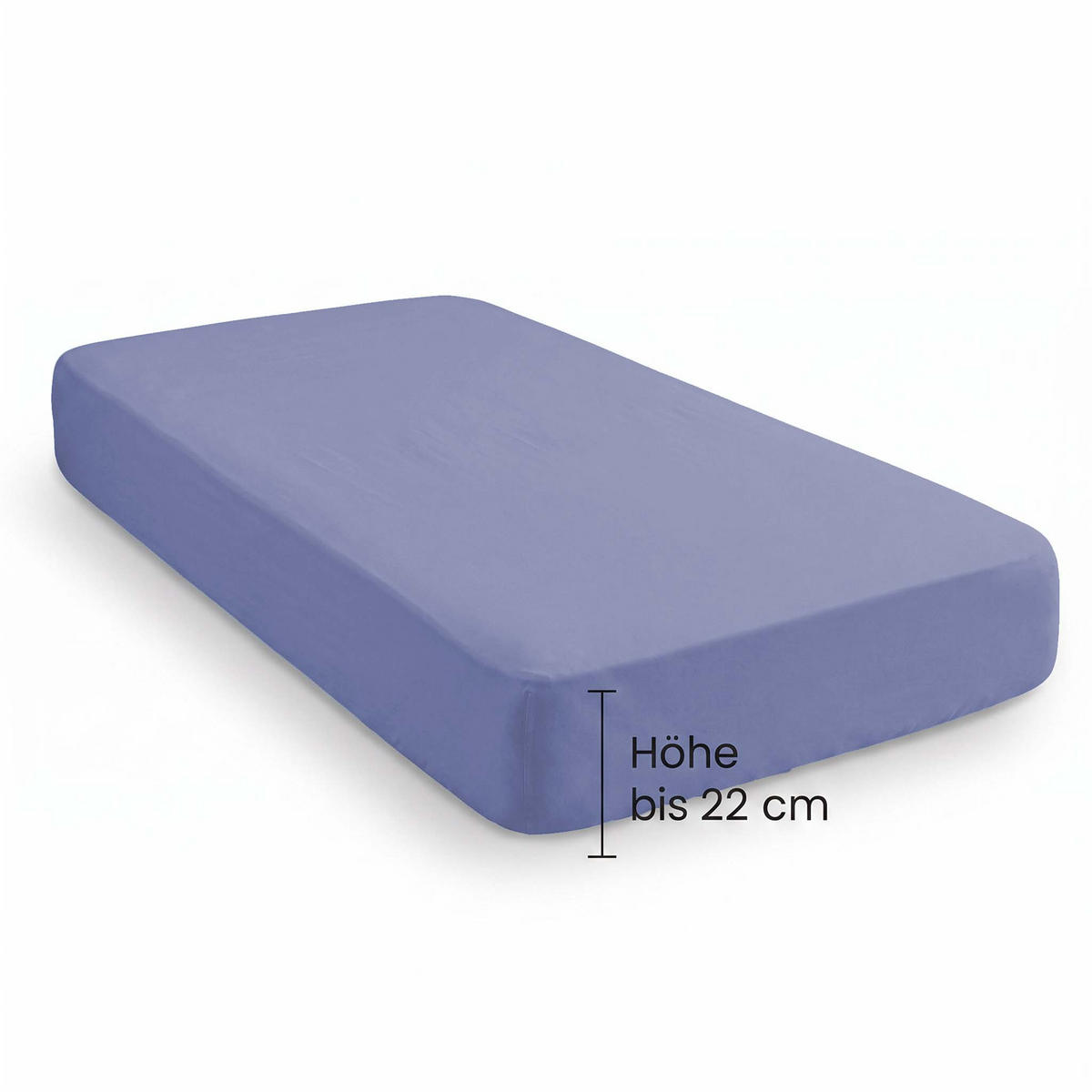 SPANNBETTTUCH Premium Frottee blau, 90x190 cm - 100x200 cm - Blau, Textil (100/200cm) - biberna