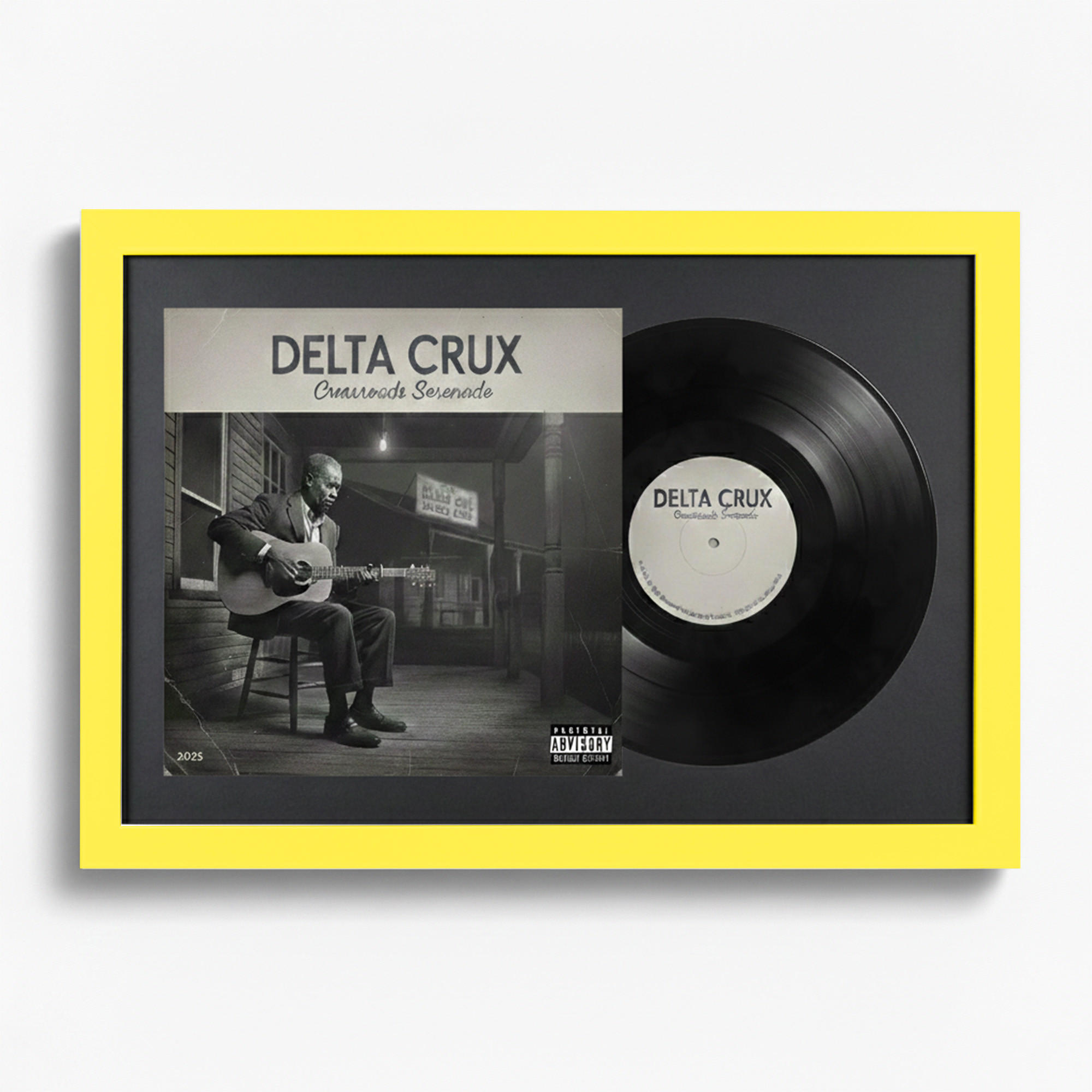 SCHALLPLATTEN BILDERRAHMEN 40/60 2er Set - Gelb, Holz (60/40cm) - K-Möbel