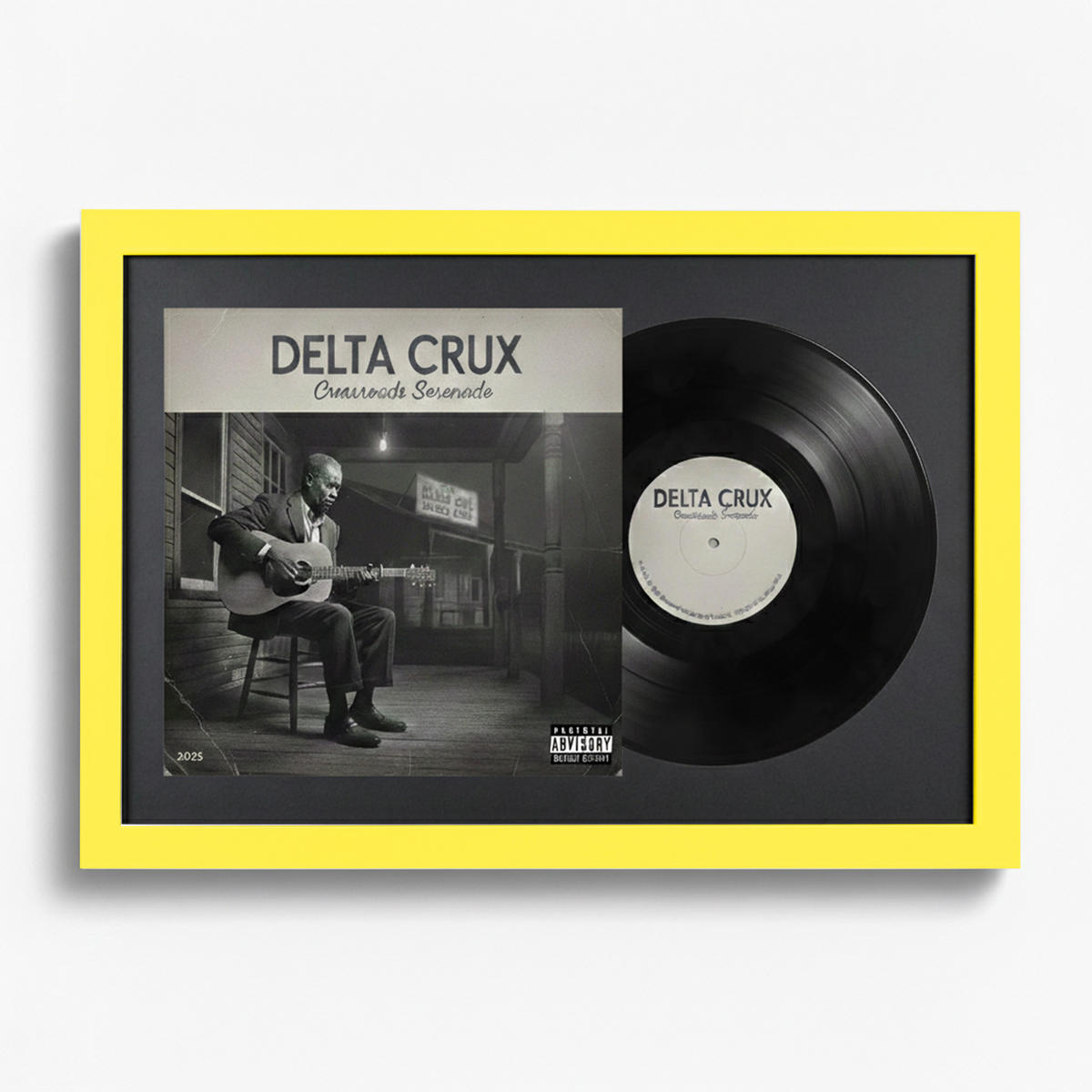 SCHALLPLATTEN BILDERRAHMEN 40/60 2er Set - Gelb, Holz (60/40cm) - K-Möbel