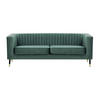 DREISITZER SOFA Slender-Velluto 12 - Blau, Holz/Textil (201/71/83cm) - SLF24