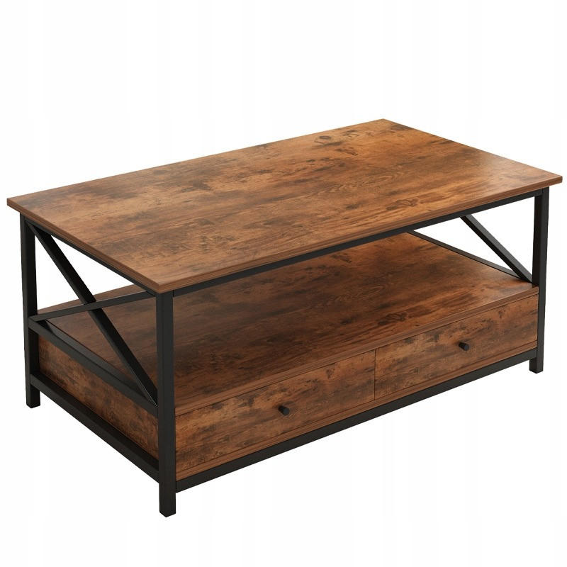 XXXLutz Couchtisch, Braun 110x11x61 cm