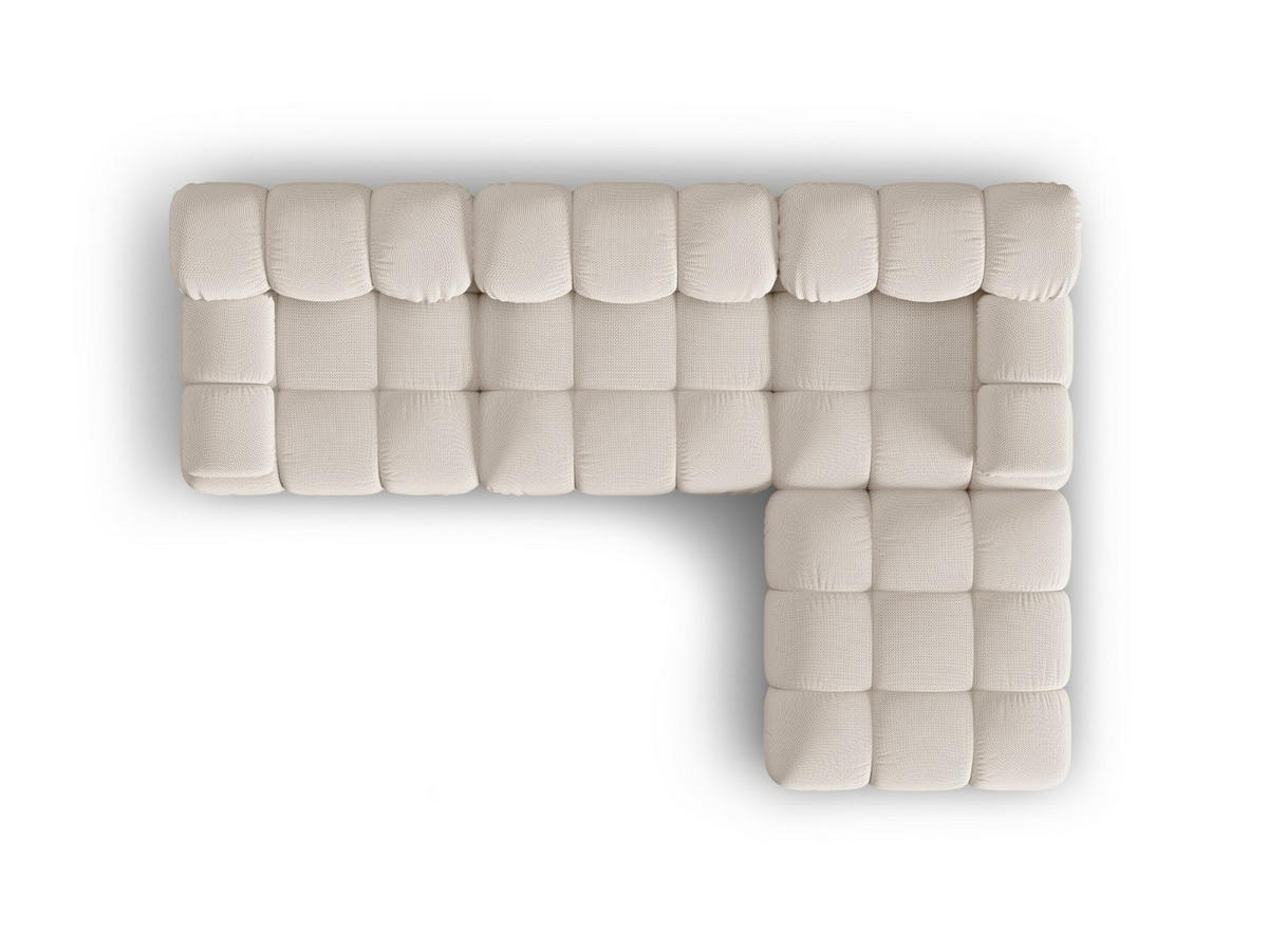 SOFA modular Bellis aus 3D-Stoff leichtes beige 4 Sitzplätze - Creme, Textil (188/70/282cm) - Micadoni