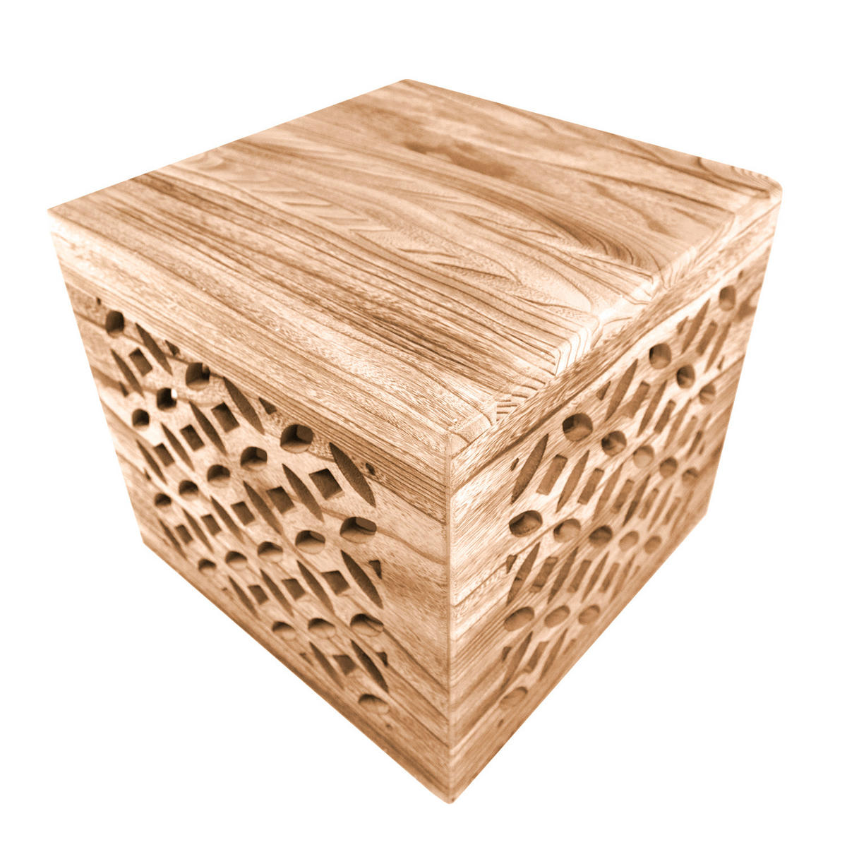 BEISTELLTISCH Holz - Braun, Holz (40/40/38cm) - Homestyle4u