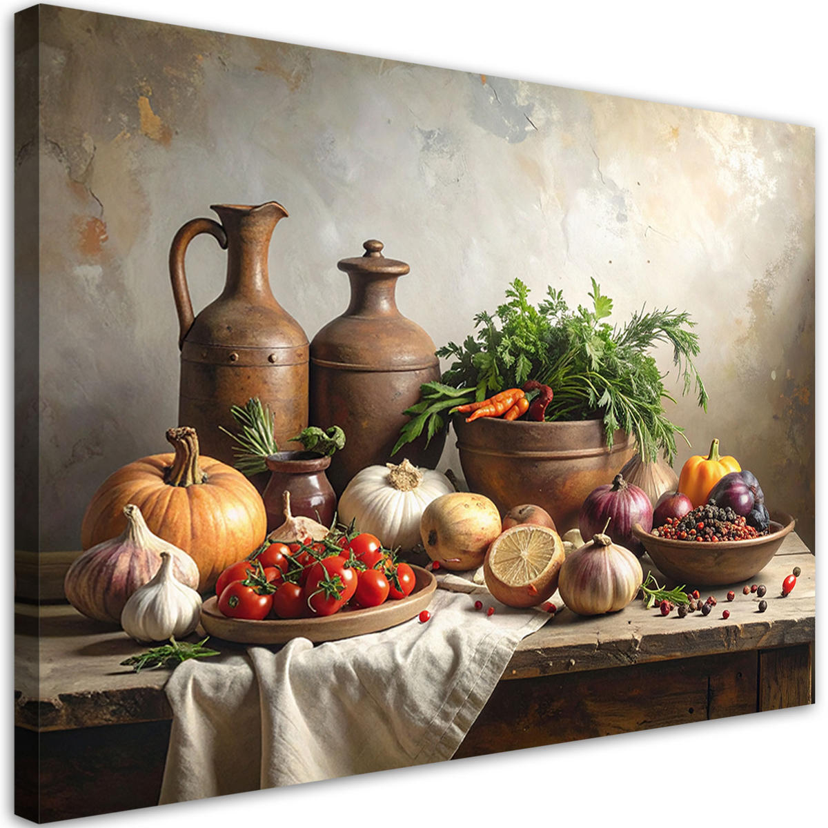 LEINWANDBILD Essen & Trinken 120x80cm - Beige, Textil (120/80cm) - Feeby