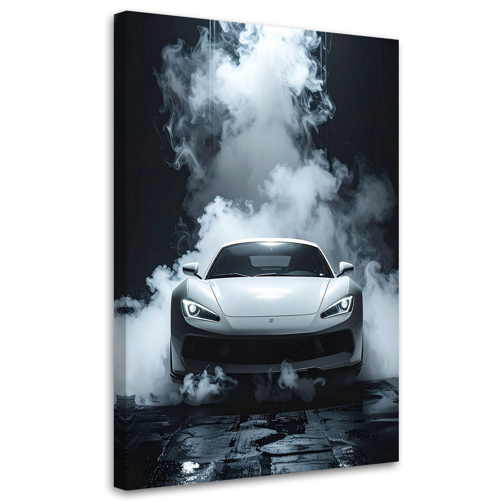 LEINWANDBILD Kraftfahrzeuge 80x120cm - Weiß, Textil (80/120cm) - Feeby