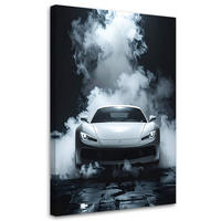 LEINWANDBILD Kraftfahrzeuge 80x120cm - Weiß, Textil (80/120cm) - Feeby