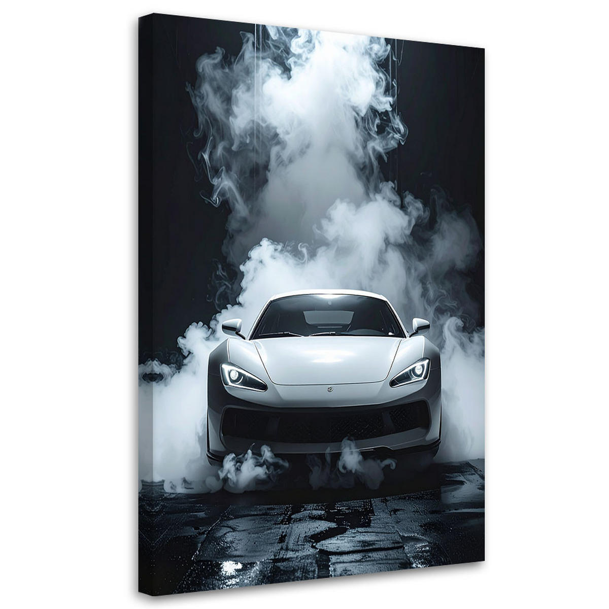 LEINWANDBILD Kraftfahrzeuge 80x120cm - Weiß, Textil (80/120cm) - Feeby