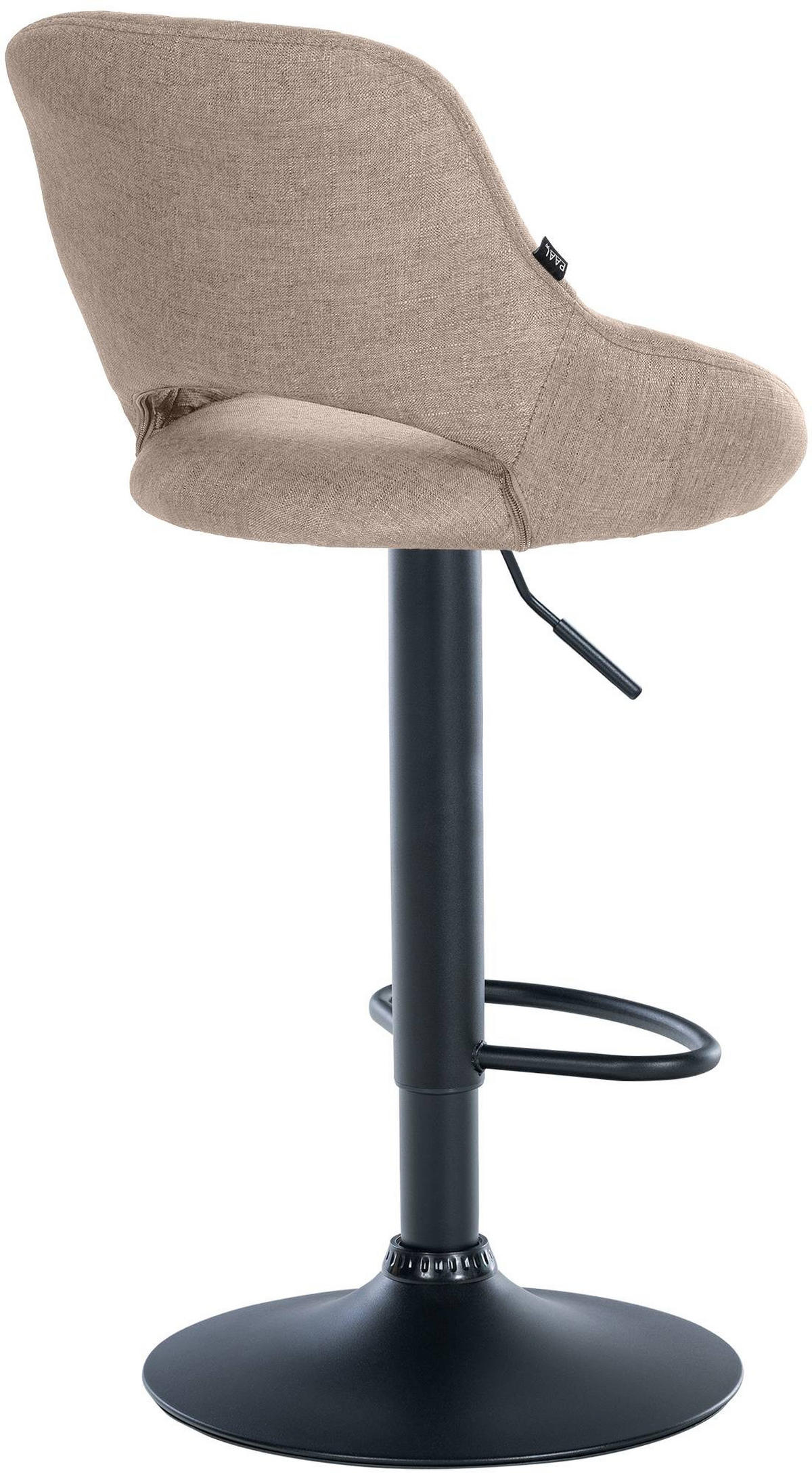 BARHOCKER Stoff Taupe - Taupe/Schwarz, Textil/Metall (47/85/48cm) - CLP