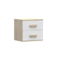 KINDER-NACHTTISCH INGE 22 55/50/44 cm Weiß+Sonoma/Sonoma - Weiß/Sonoma Eiche, Holzwerkstoff (55/50/44cm) - Deine Möbel 24
