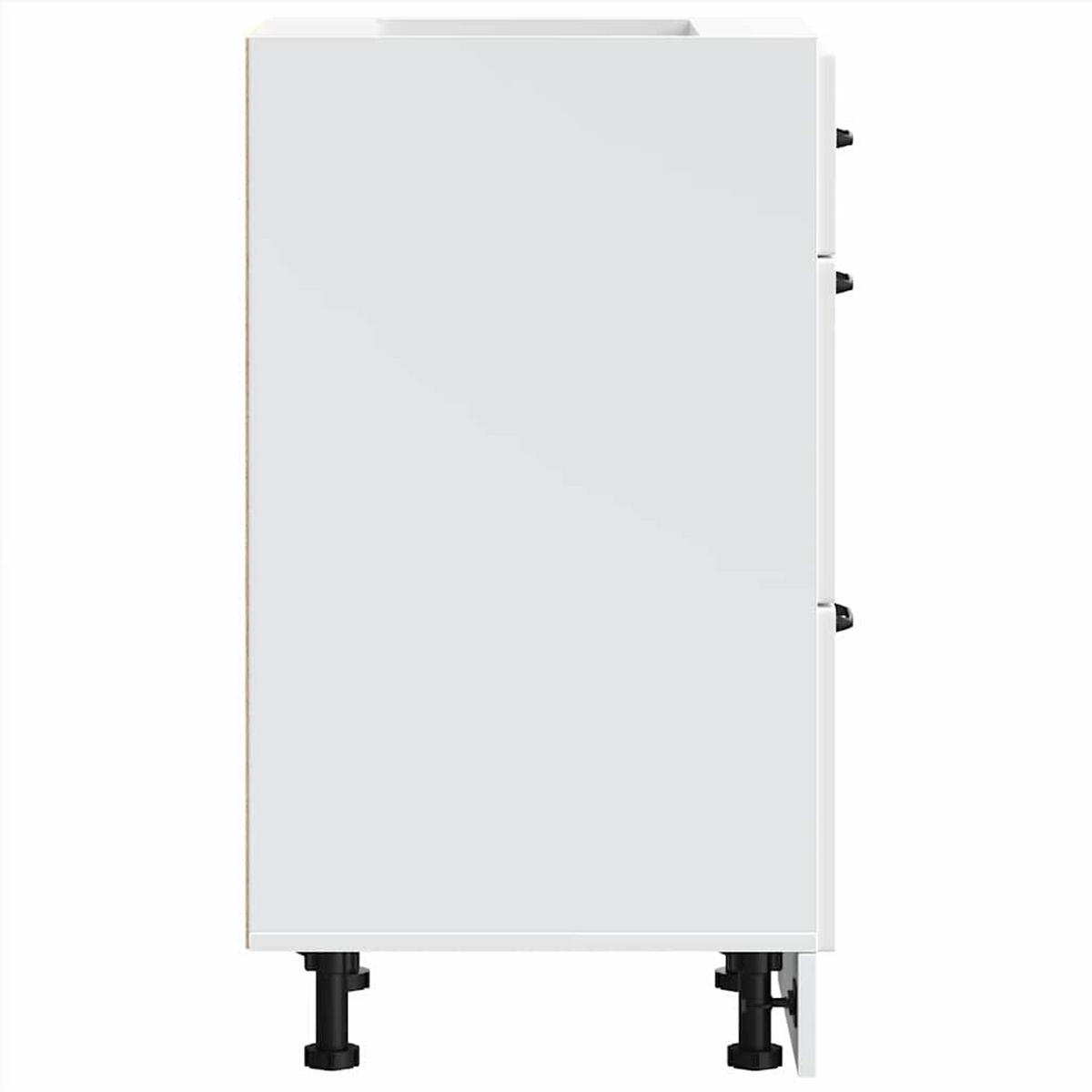 KÜCHENUNTERSCHRANK Maro Weiß 40x46x81,5 cm - Weiß, Holz (40/81.5/46cm) - DELUKE