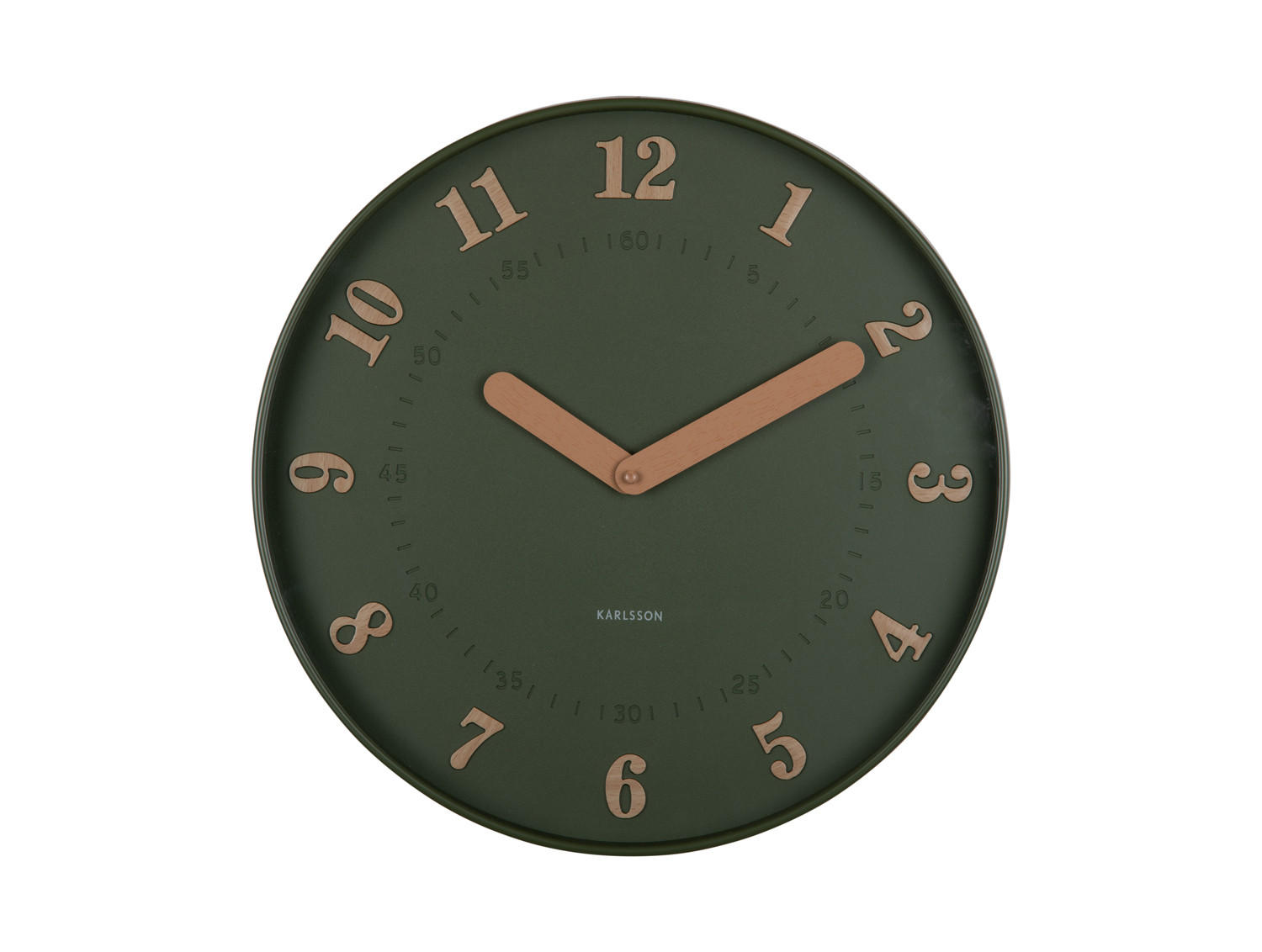 WANDUHR Amena Grün 40/4/40 cm - Grün, Kunststoff (4/40/40cm) - Karlsson