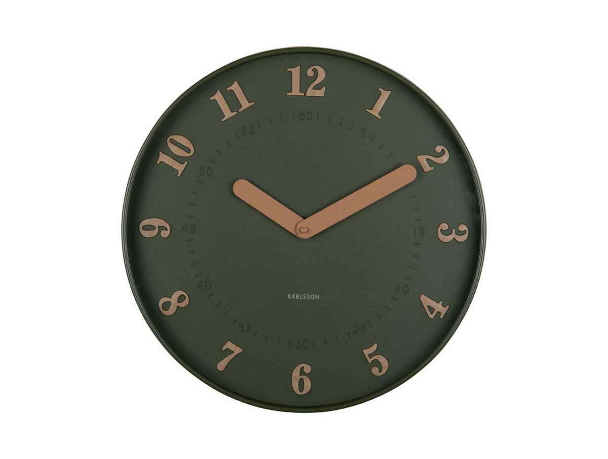 WANDUHR Amena Grün 40/4/40 cm - Grün, Kunststoff (4/40/40cm) - Karlsson