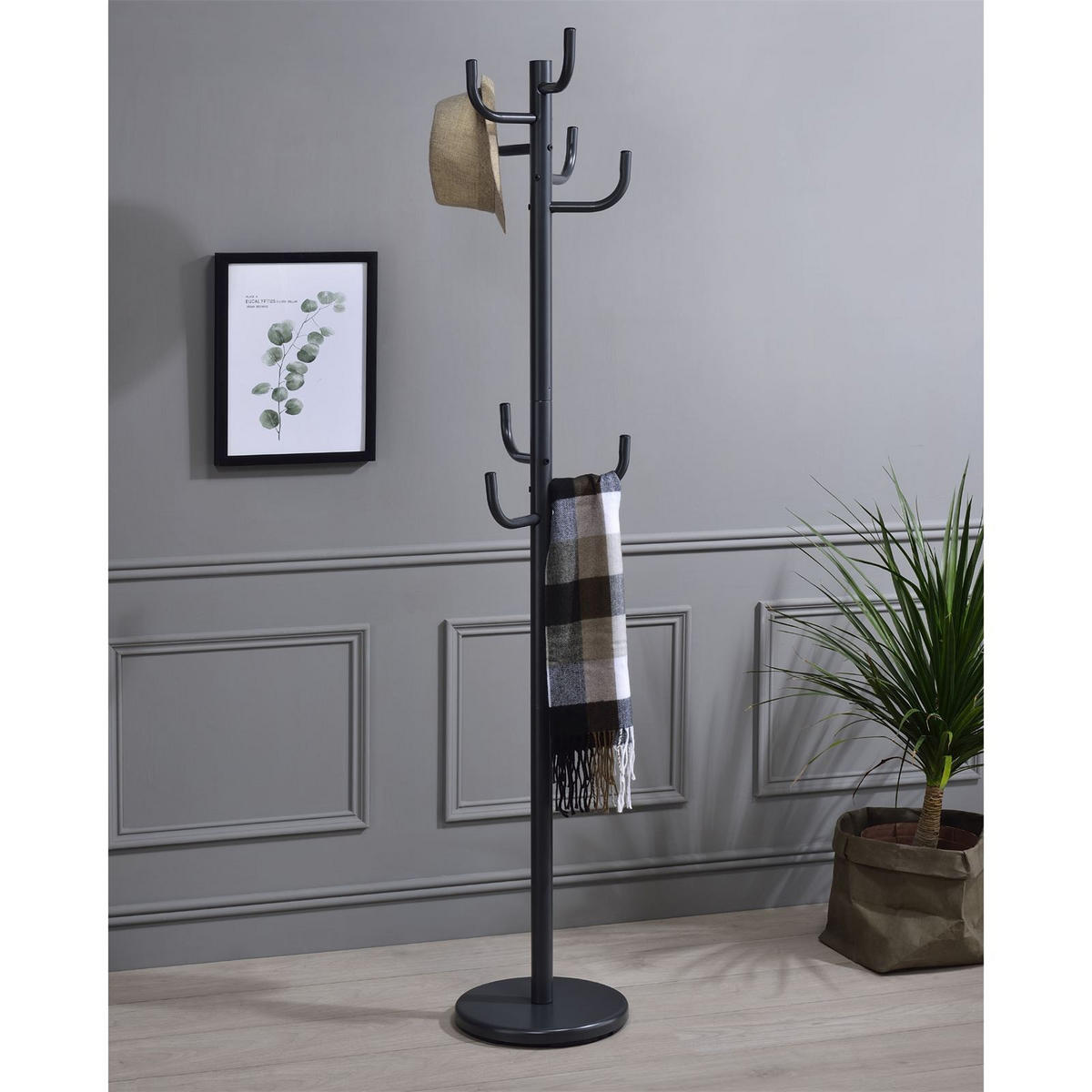 KLEIDERSTÄNDER MILA - Grau, Metall (30/174/30cm) - IDIMEX