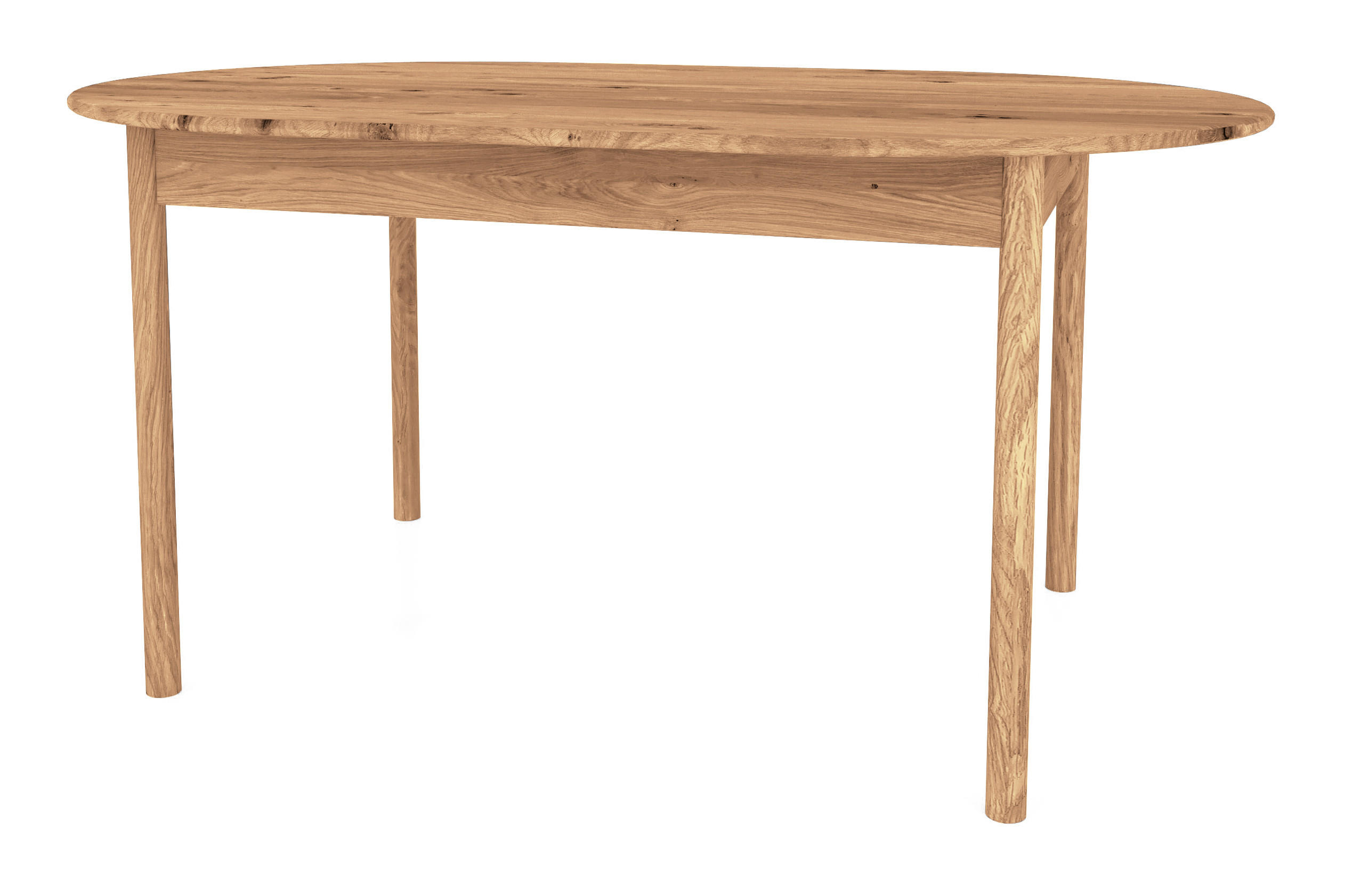 TISCH OVAL INA Wildeiche - Beige, Holz (160/90/77cm) - byoak