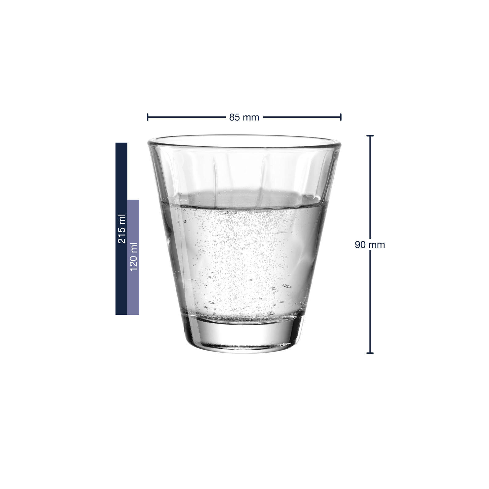 TRINKGLÄSER TWIST transparent 215 ml 6er Set - Transparent, Glas (0.215L) - Leonardo Living