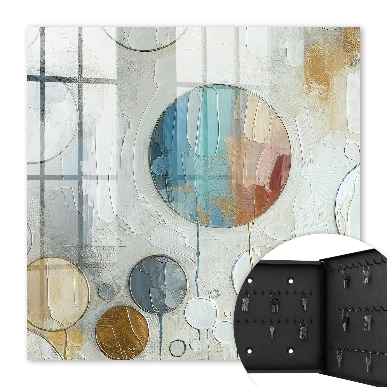 Tulup Schlüsselbox Weiß 30x30x5 cm