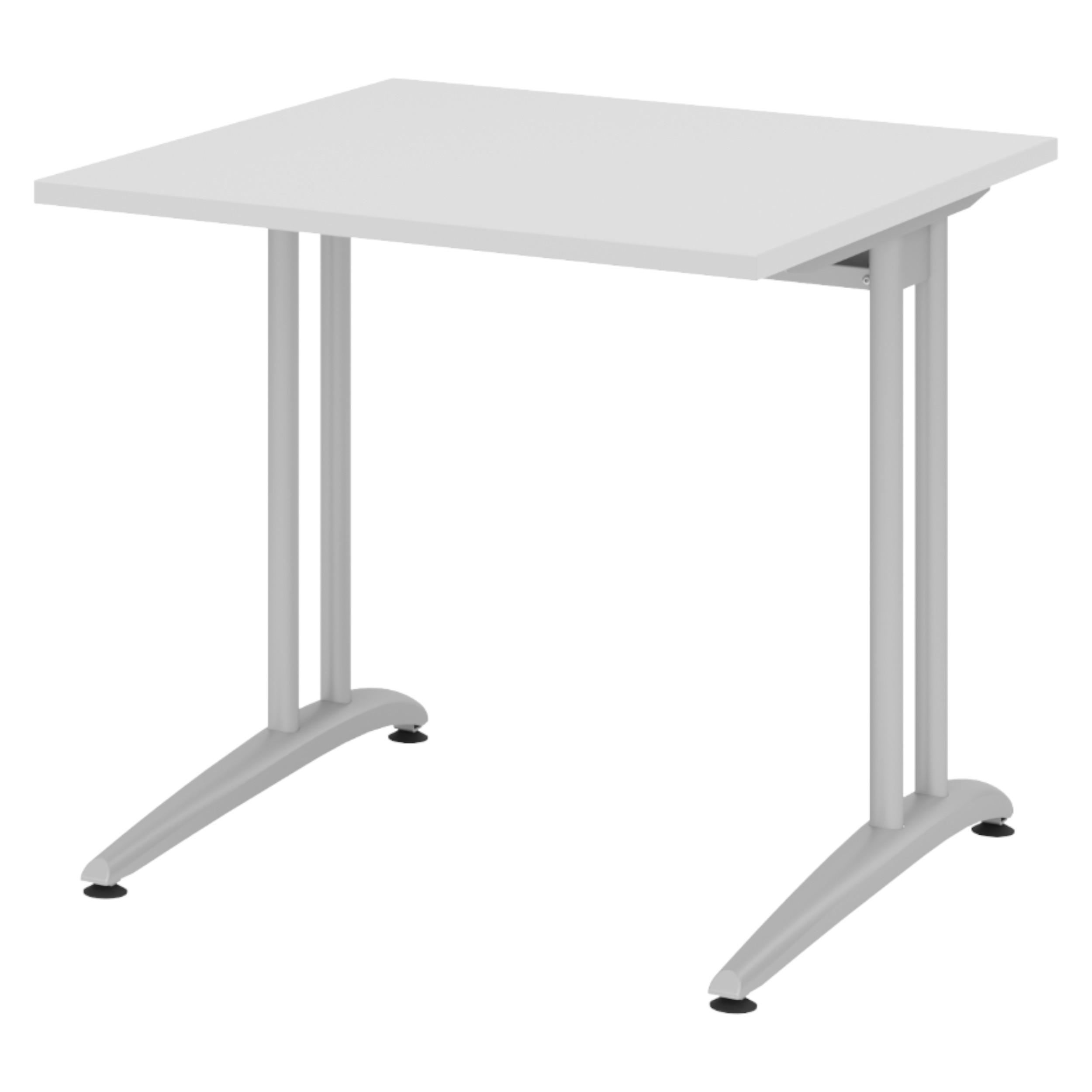 SCHREIBTISCH Serie-B 80/80/72 cm in Grau - Grau, Holzwerkstoff (80/80/72cm) - bümö