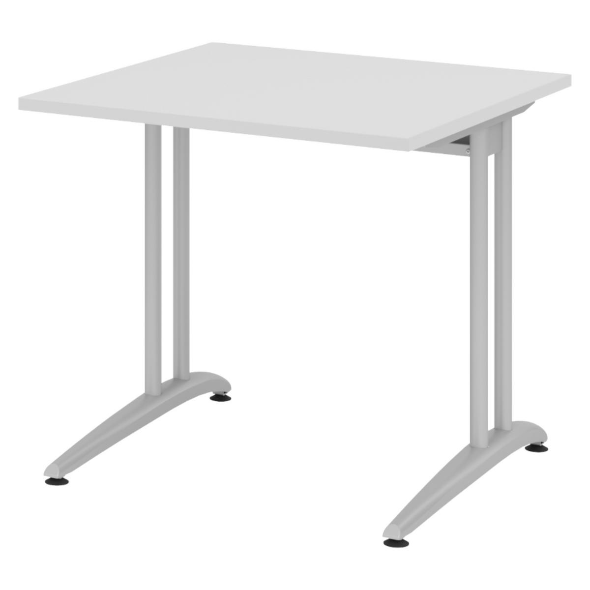SCHREIBTISCH Serie-B 80/80/72 cm in Grau - Grau, Holzwerkstoff (80/80/72cm) - bümö
