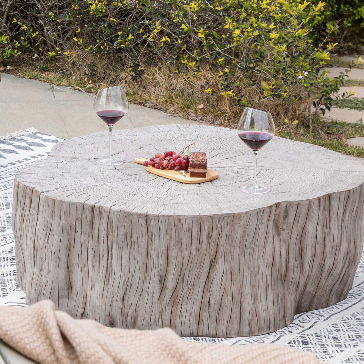 COUCHTISCH DAINTREE aus GF-Beton, Wetterbeständig, 106x100x36 cm - Grau, Naturmaterialien (106/100/36cm) - Elementi