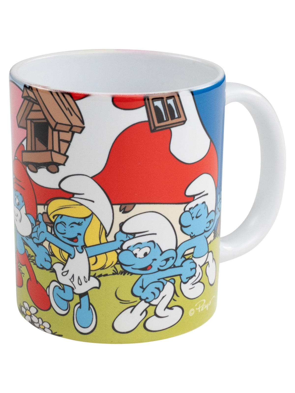 BECHER Die Schlümpfe Schlumpfhausen Mehrfarbig 320 ml - Multicolor, Keramik (0.32L) - United Labels
