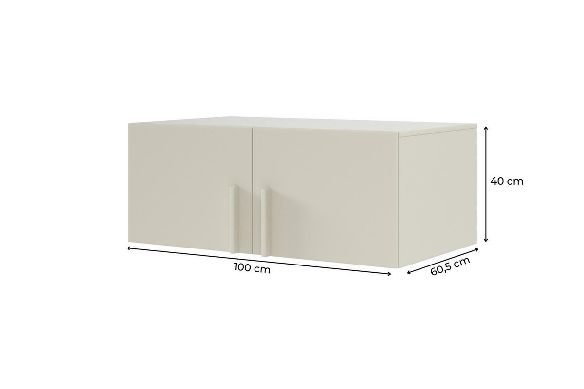 AUFSATZSCHRANK BRISSO BRN3 100/40/60,5 cm in Kaschmir - Kaschmir, Holzwerkstoff (100/40/61cm) - Deine Möbel 24