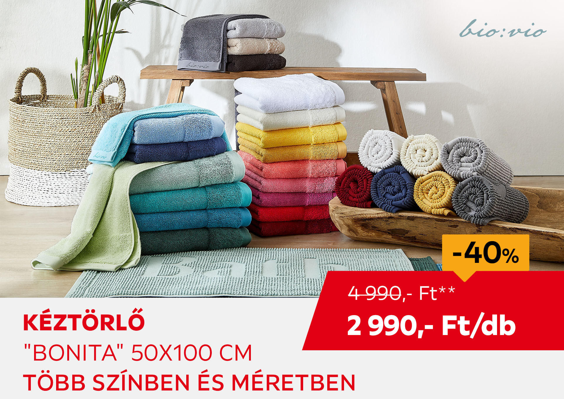 KÉZTÖRLŐ "BONITA" 50X100 CM Kiemelt termék 4990 Ft.- helyett 2990 Ft.-