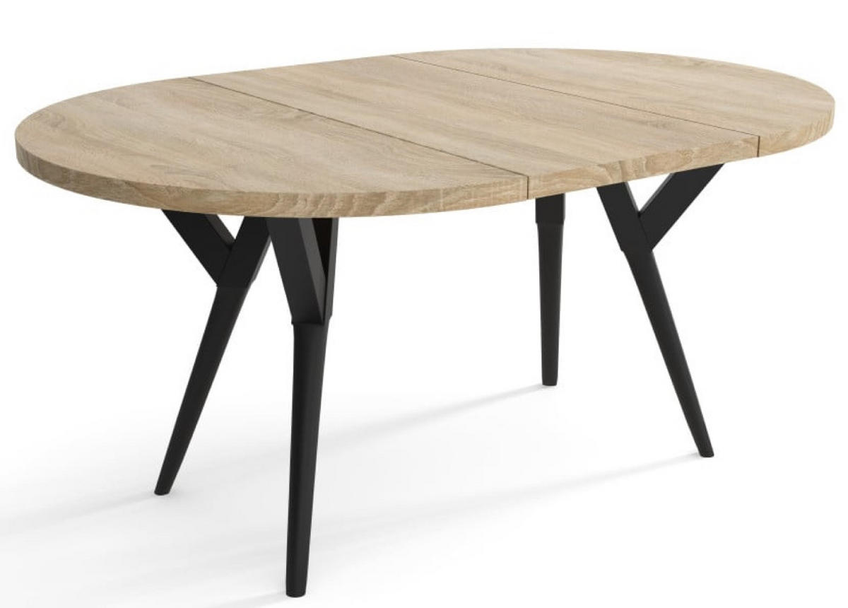 TISCH Schwarz Adi Ausziehbar - Schwarz, Holzwerkstoff (90/90/76cm) - Sepro Meble