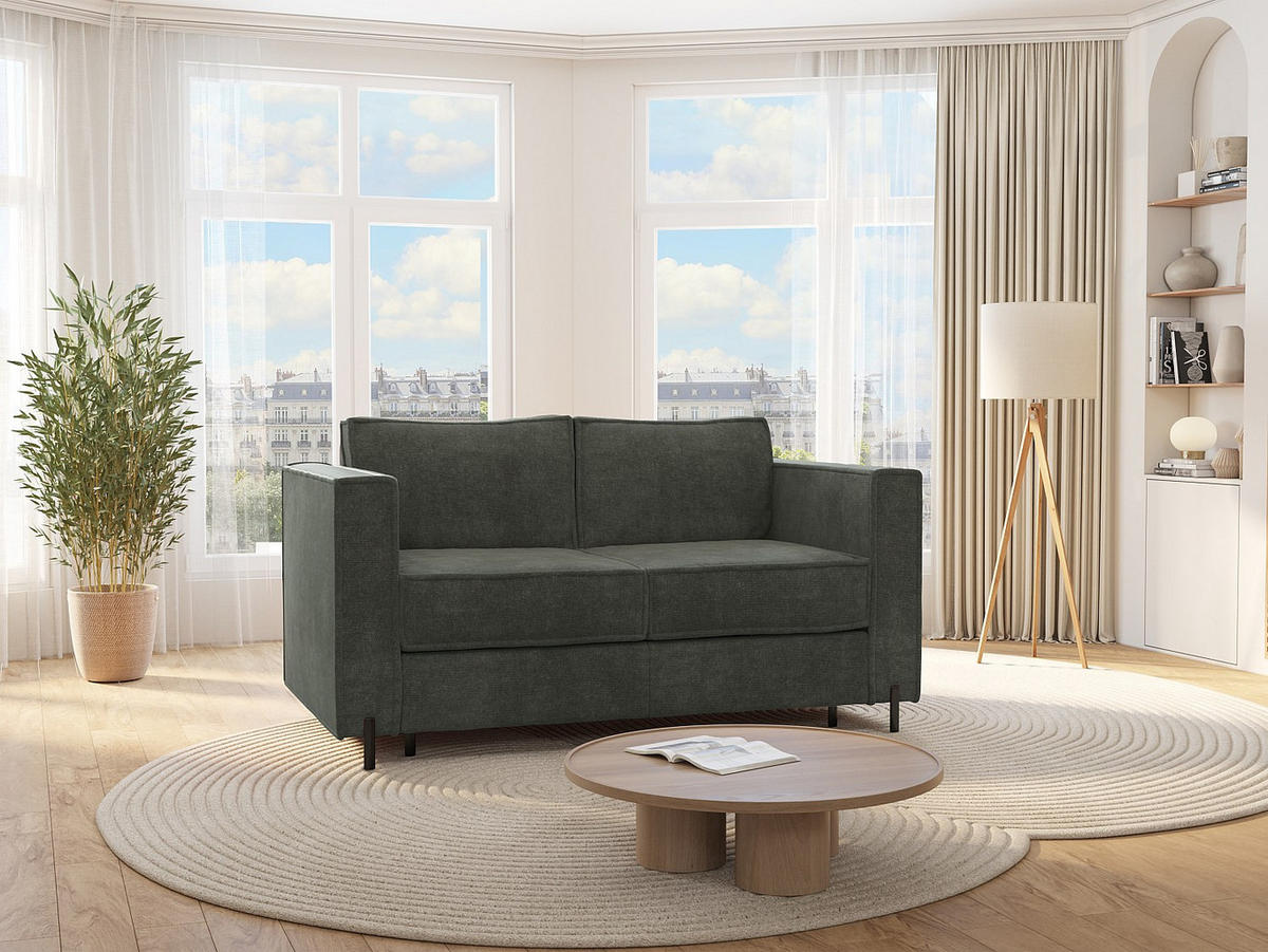 SCHLAFSOFA - 3 Personen - Stoff - Grün - - Grün, Textil (198/95/223cm) - Vente-Unique